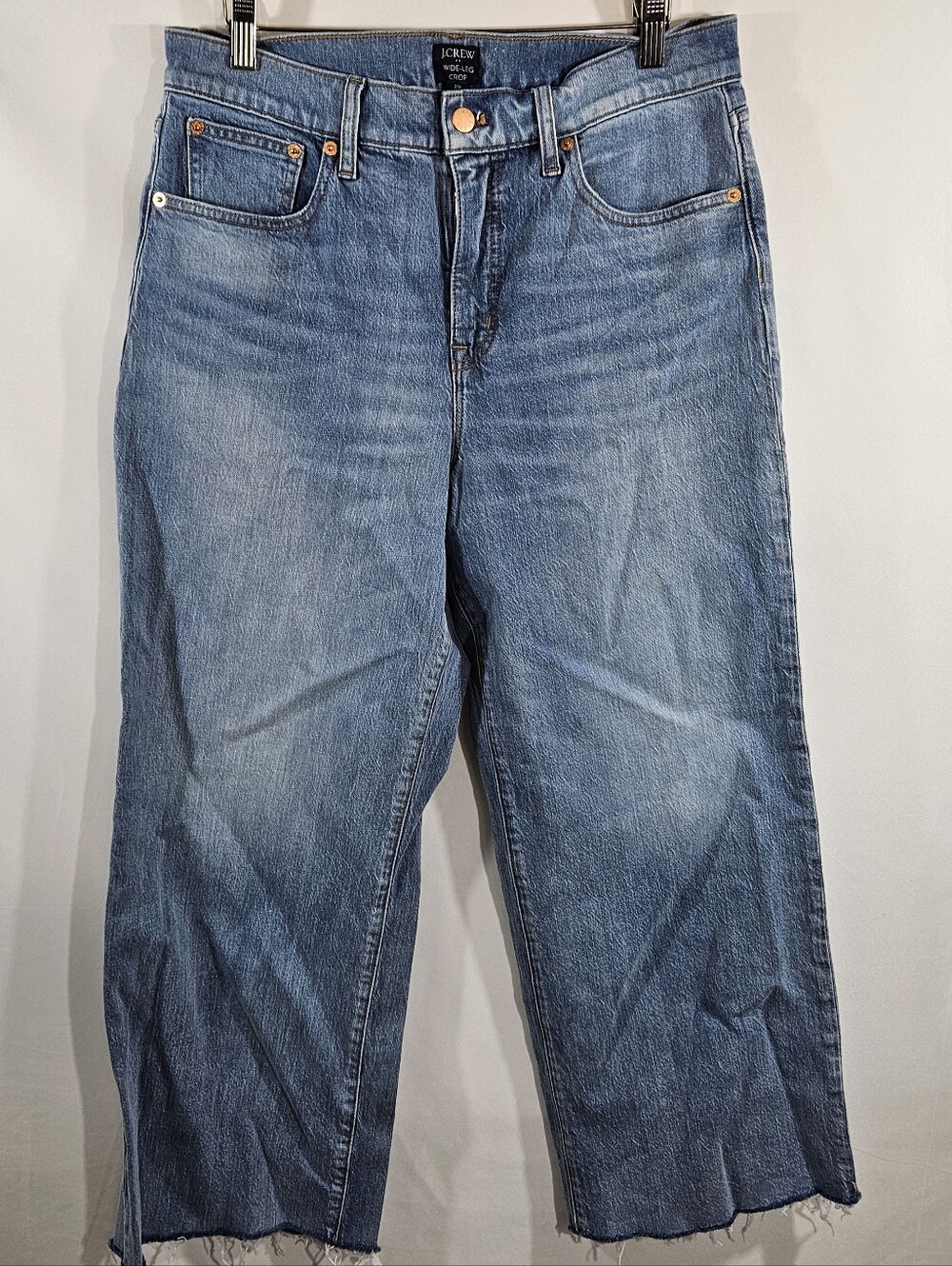J. Crew Factory Wide Leg Crop Jeans Raw Hem 29